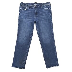 Express Blue Straight 4-Way Hyper Stretch Jeans Mens 36x32